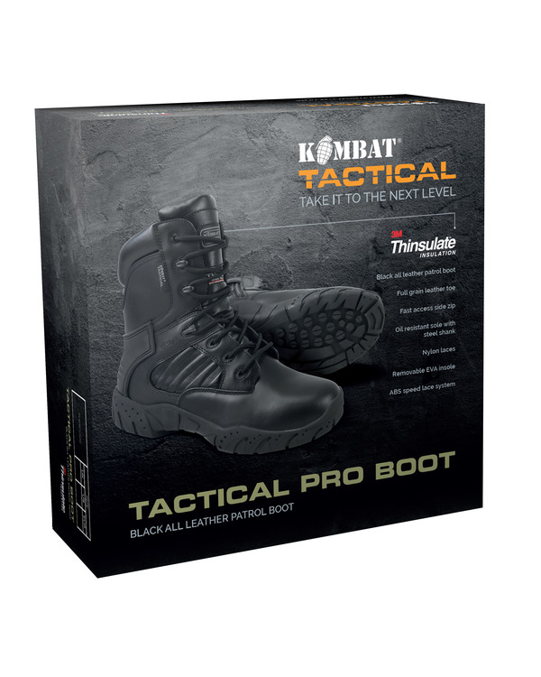 Tactical Pro Boot - Black - All Leather