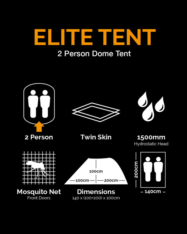 Elite Tent (2 Person, Twin Skin)