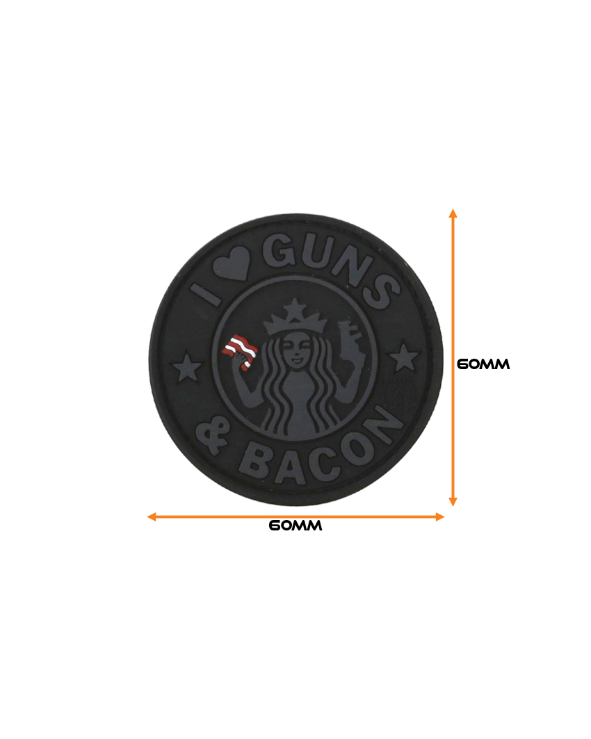 Guns & Bacon Patch - Black