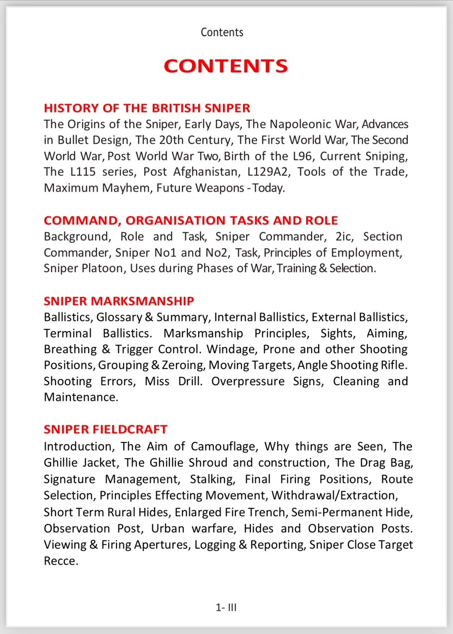 Sniper Pocket Book - 4th Edition